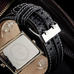 Montre Bracelet Large Cuir Homme vue bracelet | Steampunk Store