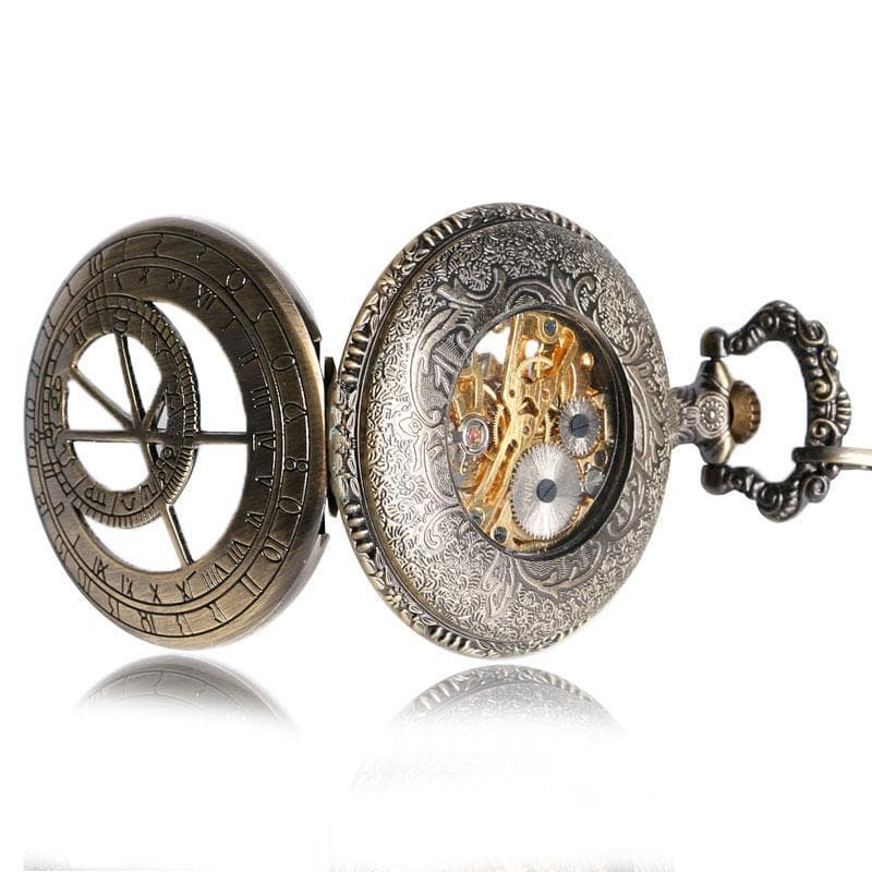 Montre Gousset Originale ouverte vue arrière | Steampunk Store