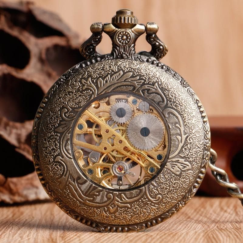 Montre Gousset Originale squelette | Steampunk Store