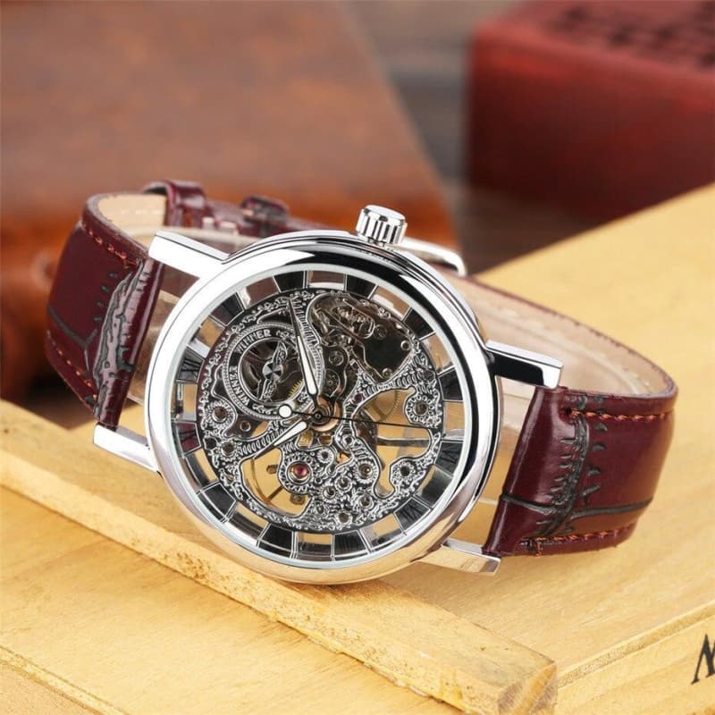 Montre mécanisme apparent homme hot sale