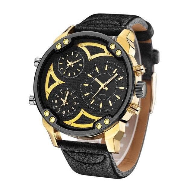 Montre Homme Steampunk or noir