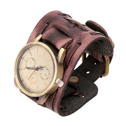 Montre Homme Vintage Bracelet Cuir steampunk | Steampunk Store