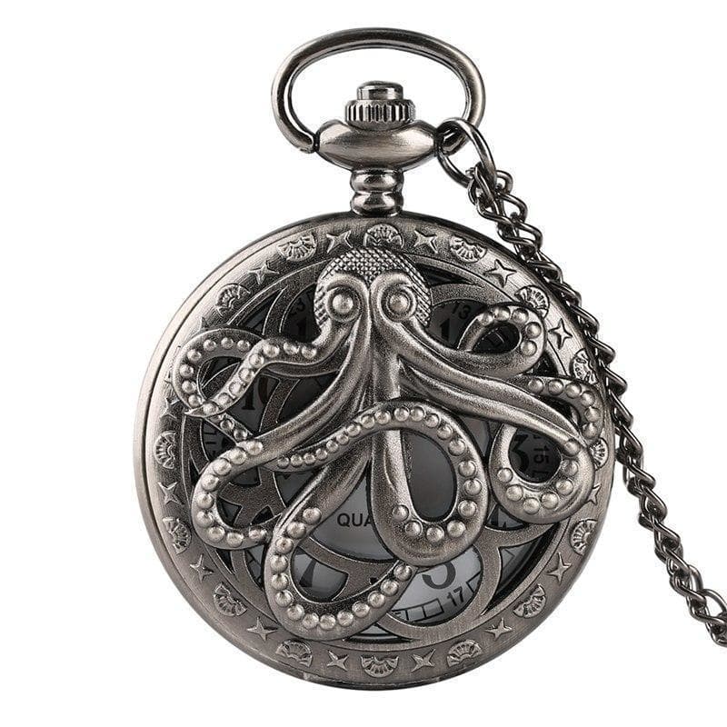 Montre à gousset Kraken sombre -Steampunk Store