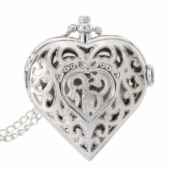 Montre pendentif Heartness - Steampunk Store de face