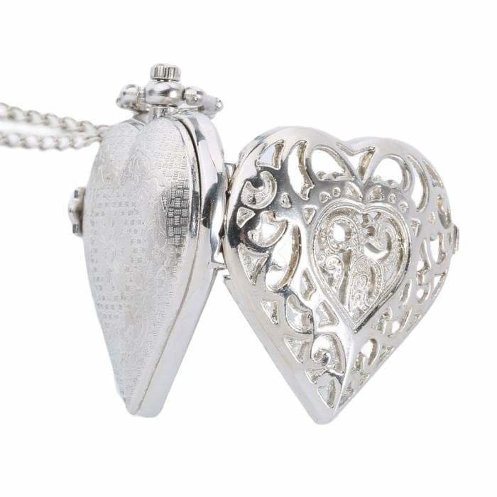 Montre pendentif Heartness - Steampunk Store ouverte de dos