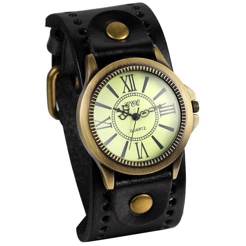 Montre Retro Femme noire | Steampunk Store