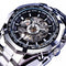 Montre Squelette pour Homme en Acier Noir - Steampunk Store