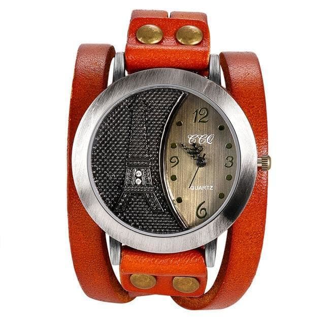 Montre Vintage Paris Orange | Steampunk Store