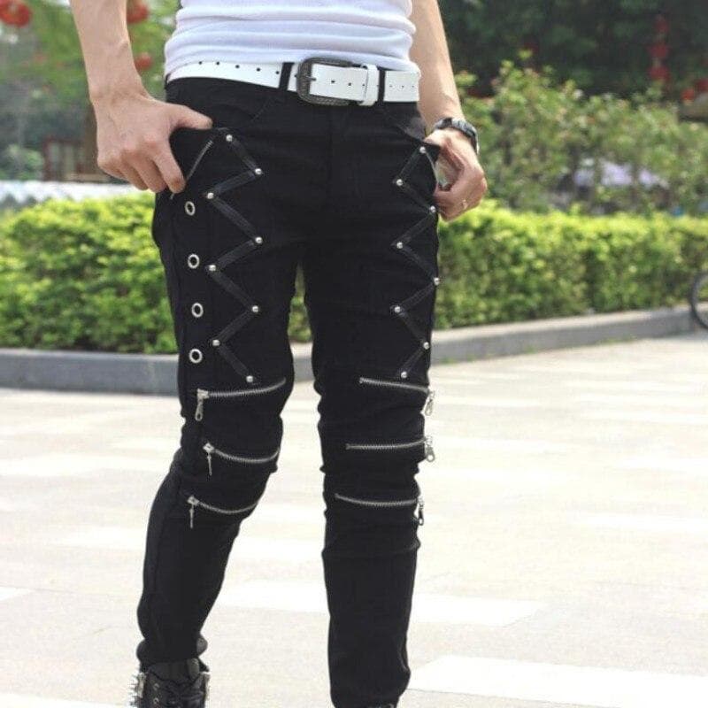 Pantalon Punk Homme de 3/4 | Steampunk Store