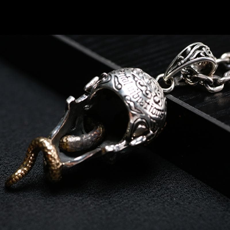 Pendentif Crane Argent vue arrière | Steampunk Store