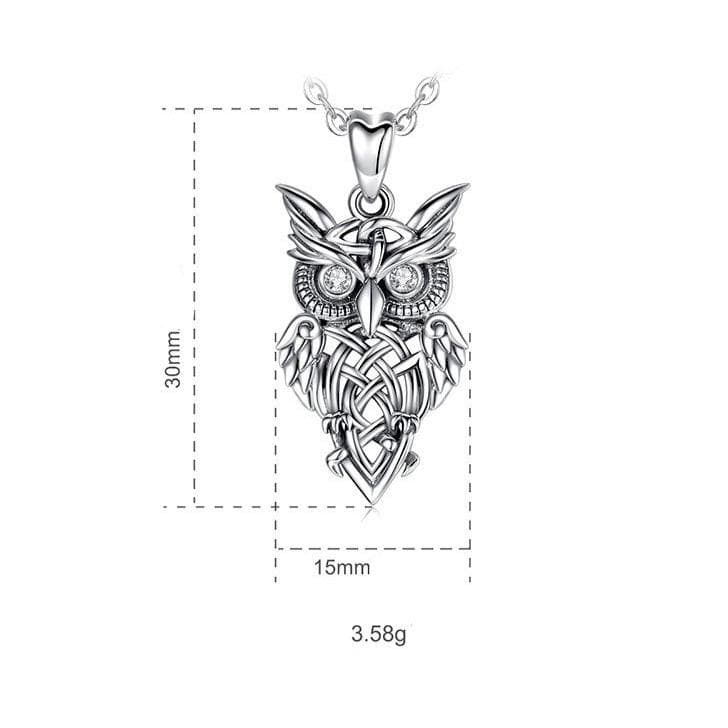 Pendentif Hibou Argent dimensions