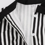Robe Rayée Noire et blanche détails | Steampunk Store