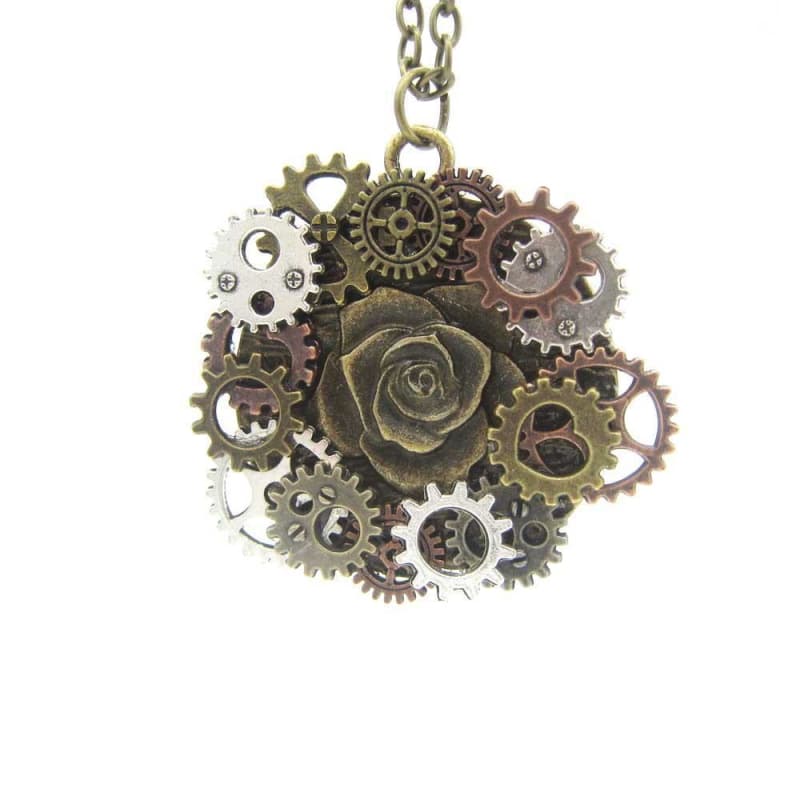 Pendentif rose steampunk - Steampunk Store