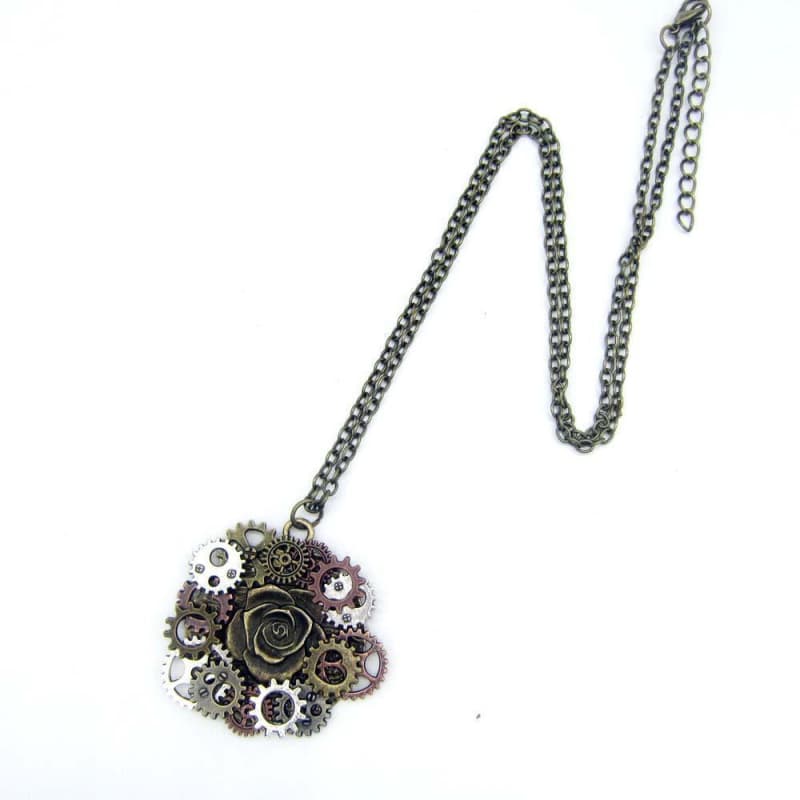 Pendentif rose steampunk - Steampunk Store