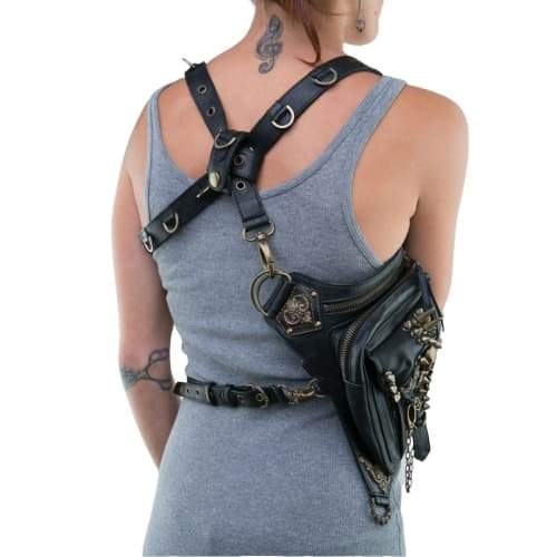 Sac Bandoulière Steampunk sur le coté | Steampunk Store