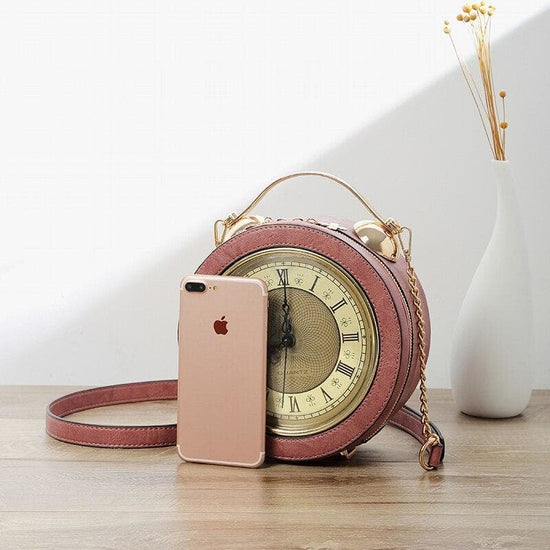 Sac Horloge Steampunk à coté d'un iphone | Steampunk Store