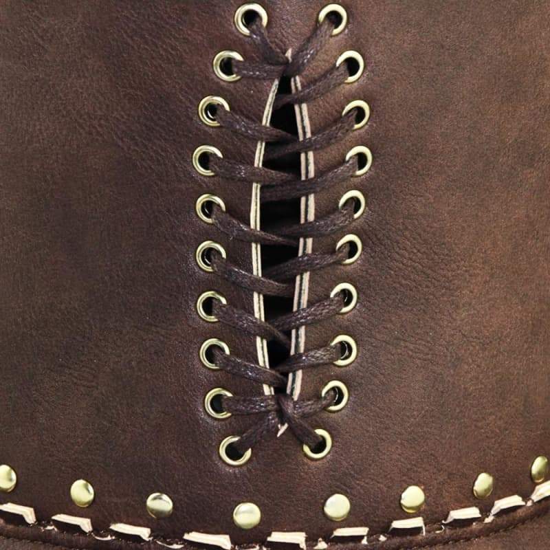 Steampunk Chapeau Cuir détail coutures| Steampunk Store