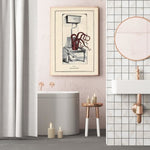 Tableau Pieuvre dans une salle de bain | Steampunk Store