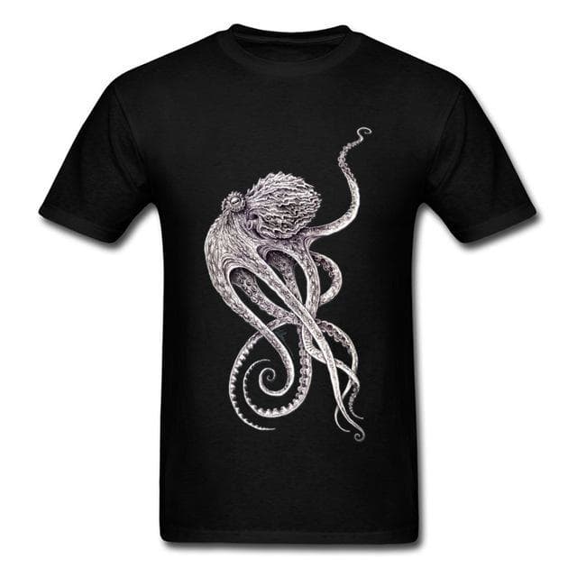 Tee Shirt Poulpe noir | Steampunk Store