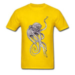 Tee Shirt Poulpe jaune | Steampunk Store