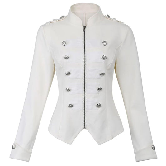 Veste Blanche Cintrée Pour Femme | Steampunk Store