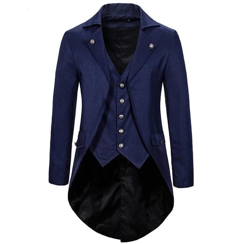 Veste Redingote Homme bleu | Steampunk Store