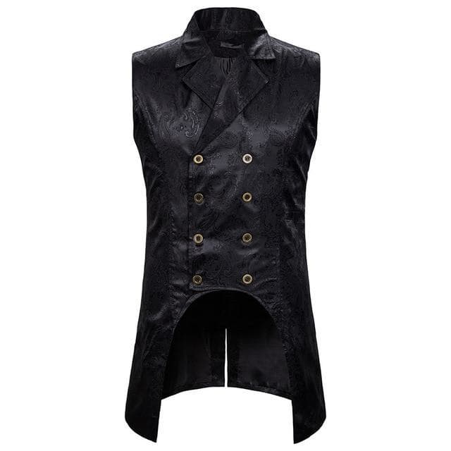 Veste Sans Manche Vintage noire | Steampunk Store